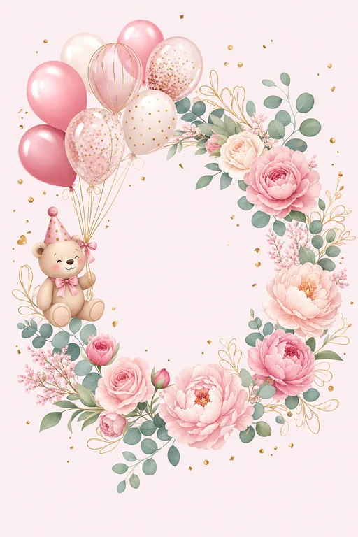 Birthday — Elegant Floral — Modern Birthday invitation card design from Ayozan