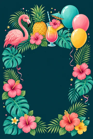 Birthday — Tropical Fiesta — Birthday invitation card design