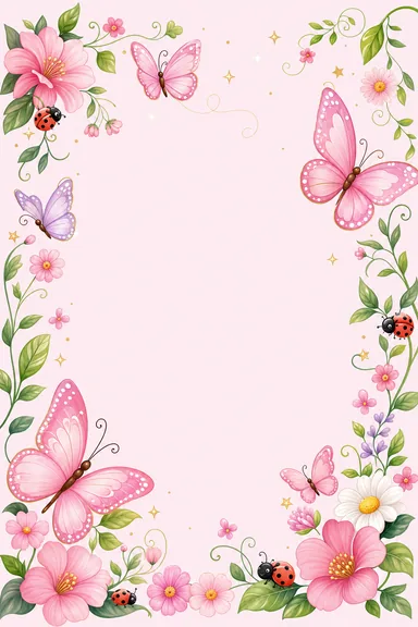 Kids Birthday — Butterfly Garden — Birthday card design