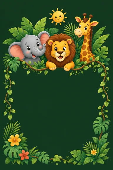 Kids Birthday — Jungle Safari — Birthday card design