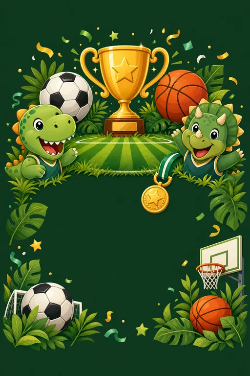 Kids Birthday — Sports — Modern Birthday invitation card design from Ayozan