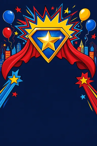 Kids Birthday — Superhero — Birthday card design