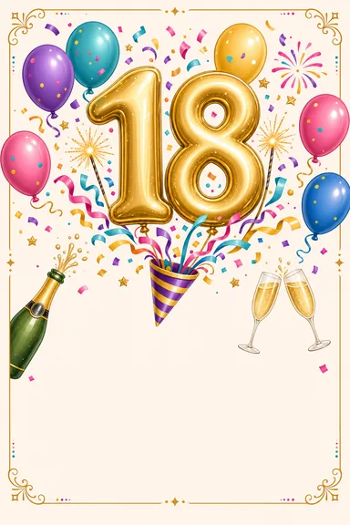 18th Birthday — Milestone — Birthday card design