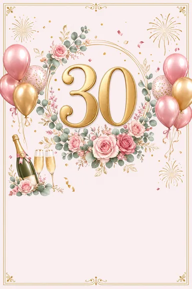 30th Birthday — Milestone — Birthday card design
