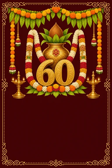 60th — Shashti Poorthi — Milestone Birthday invitation card design