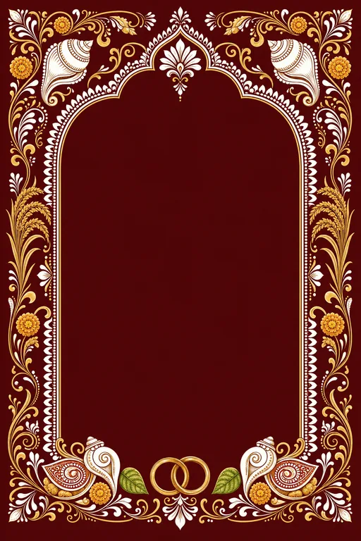 Ashirwad — Bengali Alpana — invitation page