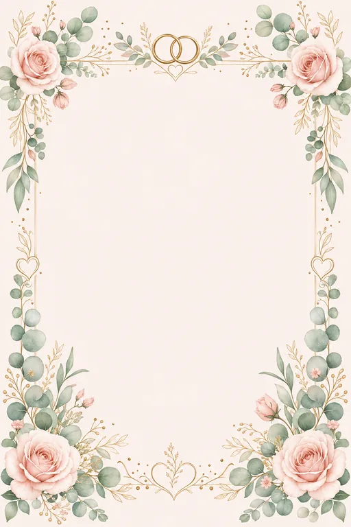 Engagement — Blush Botanical Fusion — invitation page