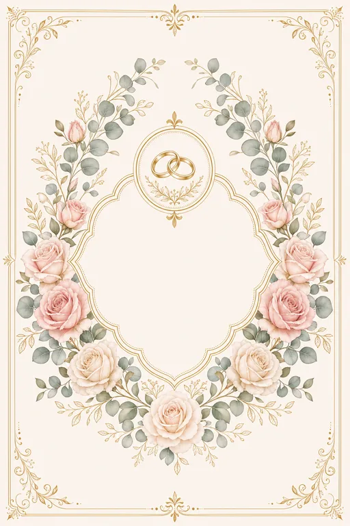 Engagement — Ring & Roses Modern — Traditional Engagement invitation card design from Ayozan