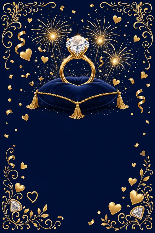She Said Yes — Modern Engagement invitation card design from Ayozan