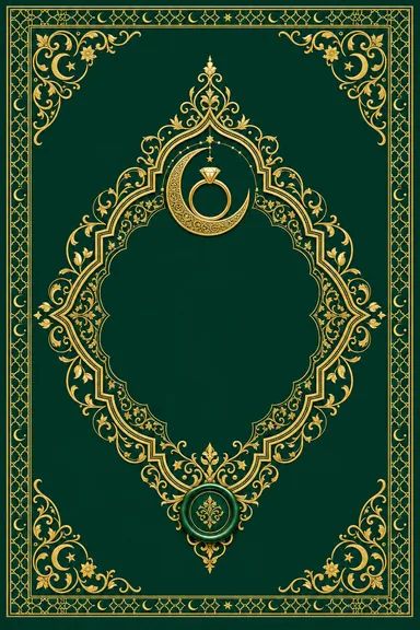 Emerald Arabesque — Muslim invitation card design