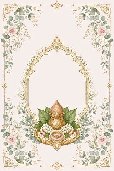 Blush Botanical Fusion — Engagement invitation card design