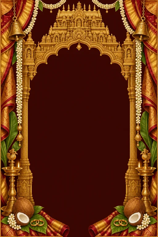 Nishchayam — South-Indian Temple Gold — invitation page