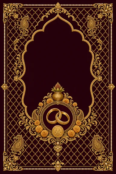 Roka — Royal Mughal Gold — Engagement card design