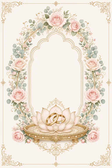 Sagai — Ring & Roses Modern — Roka card design