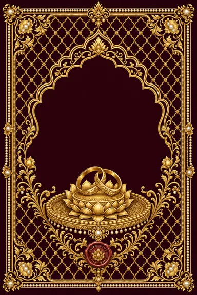 Sagai — Royal Mughal Gold — Roka card design