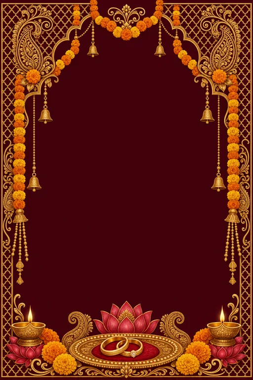 Sagai — Marigold Red & Gold — invitation page