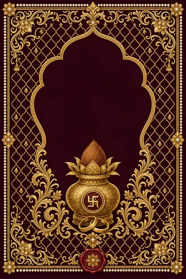 Tilak — Royal Mughal Gold — Roka card design