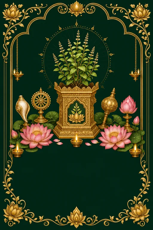 Ekadashi Blessings — Hindu Traditional Devshayani Ekadashi invitation card design from Ayozan