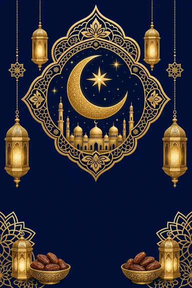 Eid al-Adha Mubarak — Muslim invitation card design