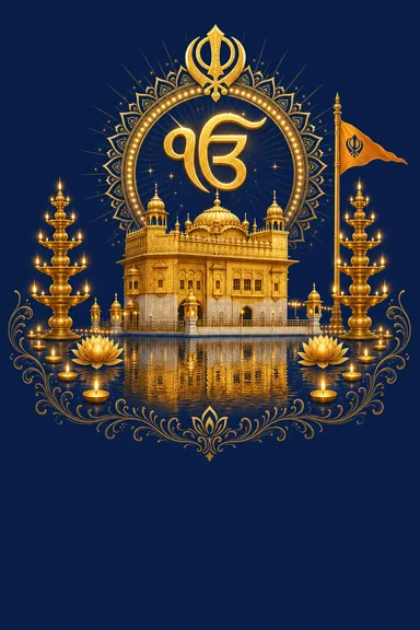 Happy Gurpurab — Sikh invitation card design