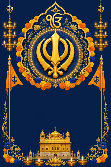 Gurpurab Blessings — Sikh invitation card design