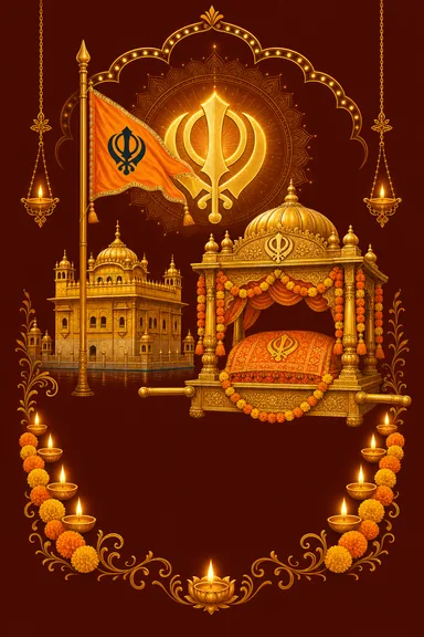 Guru Nanak Jayanti — Sikh invitation card design