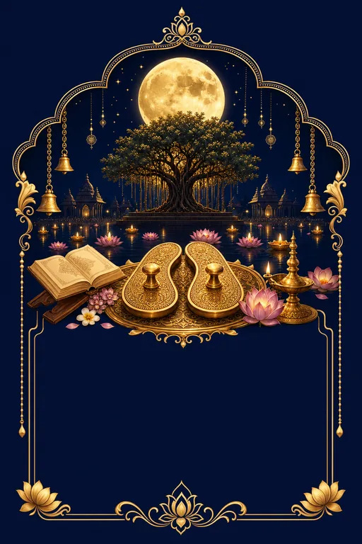 Guru Purnima — Hindu Traditional Guru Purnima invitation card design from Ayozan