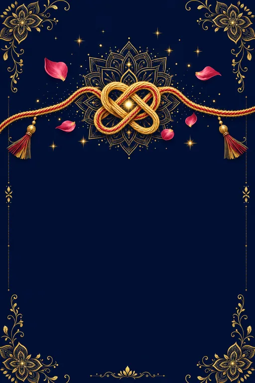 Raksha Bandhan — Hindu Traditional Raksha Bandhan invitation card design from Ayozan