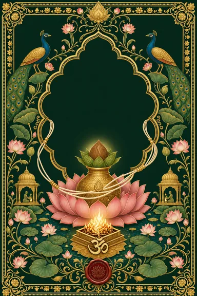 Pichwai Devotional — Sacred Thread — Sacred Thread (Upanayanam) card design