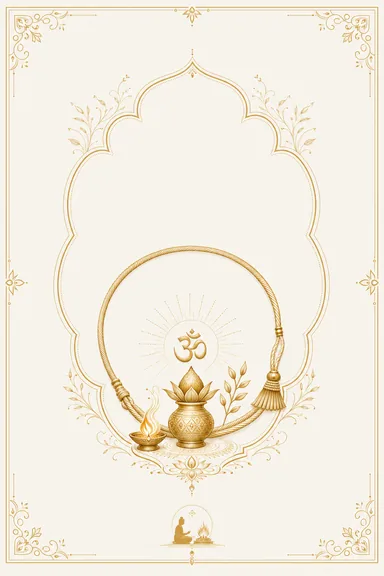 Minimalist Sacred — Sacred Thread — Sacred Thread (Upanayanam) card design