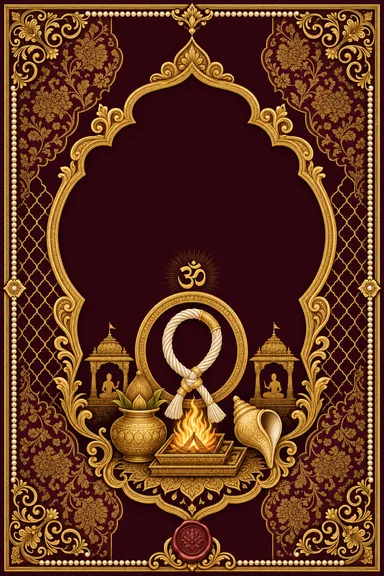 Royal Banarasi — Sacred Thread — Sacred Thread (Upanayanam) card design