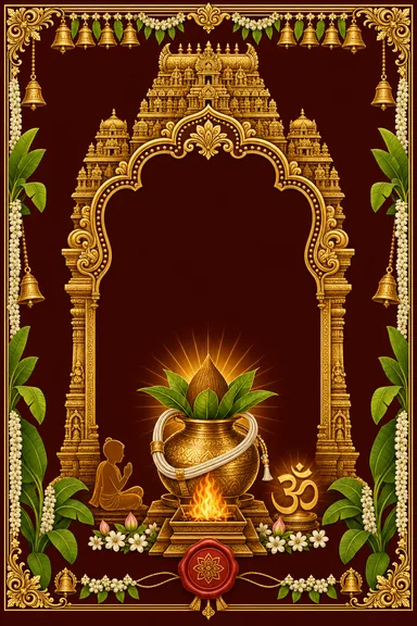 South-Indian Upanayanam — Sacred Thread — Sacred Thread (Upanayanam) card design
