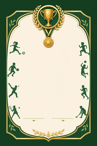 Certificate — Sports — School Certificate card design