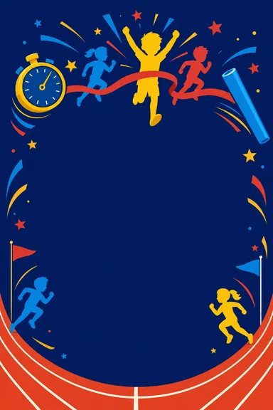 Sports Day — Athletics — Sports Day card design