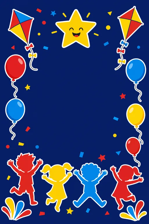 Children's Day — Bright — Modern Children's Day invitation card design from Ayozan