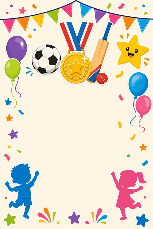 Sports Day — Primary — Modern Sports Day invitation card design from Ayozan