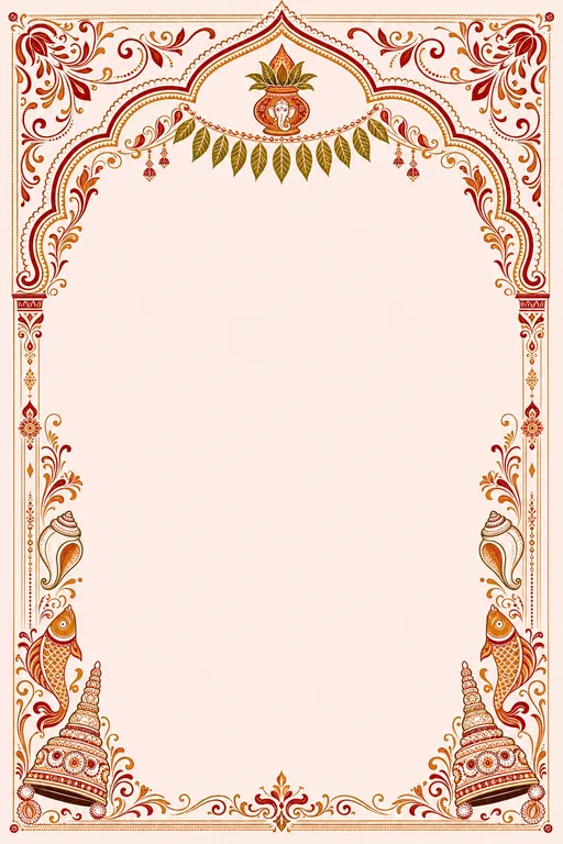 Ashirbaad — Bengali Alpona Wedding Suite — invitation page