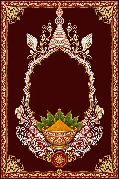 Gaye Holud — Bengali Alpona Wedding Suite — Haldi card design