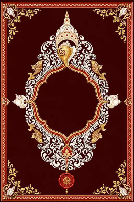 Biye — Bengali Alpona Wedding Suite — Bengali Hindu Traditional Biye invitation card design from Ayozan
