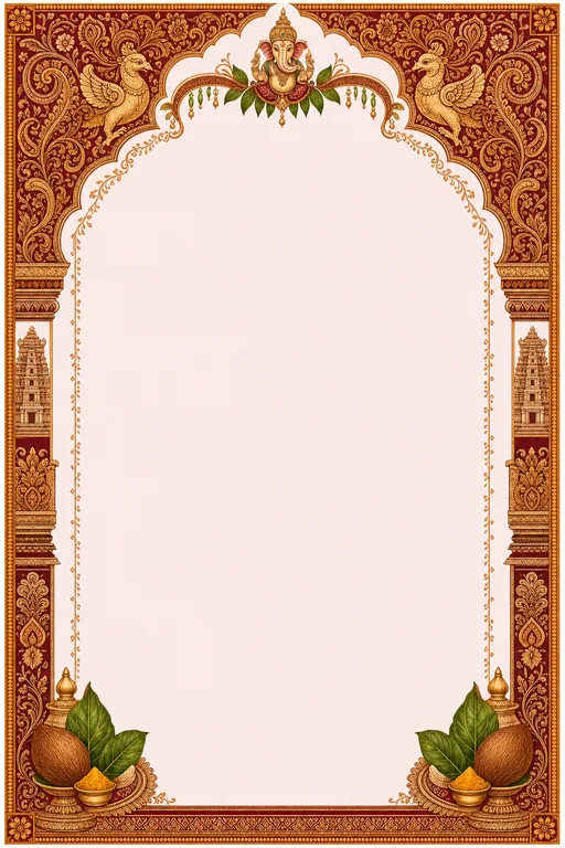Nischaya Tambula — Kannada Mysore-Silk Wedding Suite — invitation page