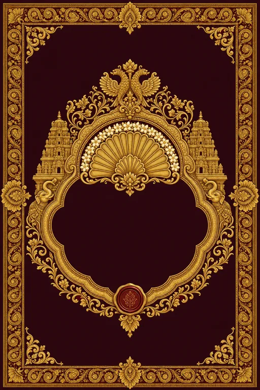 Reception — Kannada Mysore-Silk Wedding Suite — Kannada Hindu Traditional Reception invitation card design from Ayozan