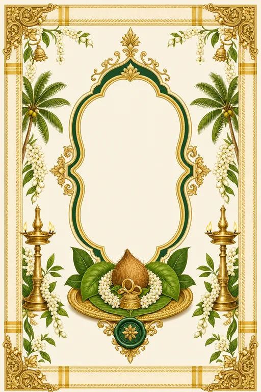 Nischayam — Kerala Kasavu Wedding Suite — Malayalam Hindu Traditional Nischayam invitation card design from Ayozan