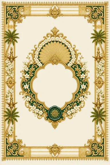 Reception — Kerala Kasavu Wedding Suite — Reception card design