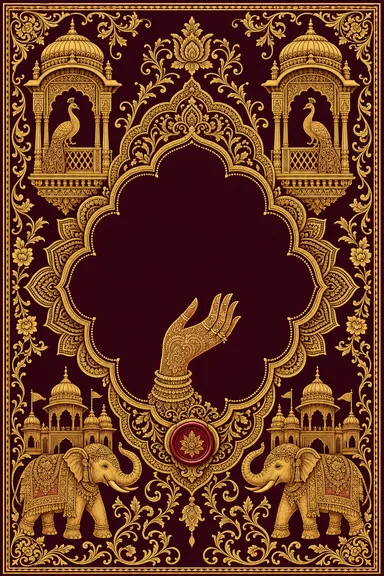 Mehndi — Marwari Haveli Wedding Suite — Mehndi card design