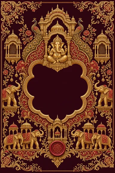 Marwari Haveli — Rajasthani Wedding invitation card design