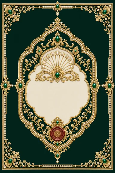 Reception — Nizami Pearl & Emerald Wedding Suite — Reception card design