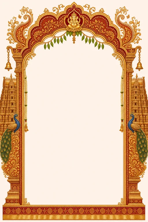 Muhurtham (Kalyanam) — Tamil Temple-Gold Wedding Suite — invitation page