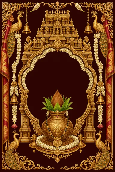 Tamil Temple-Gold — Tamil Wedding invitation card design