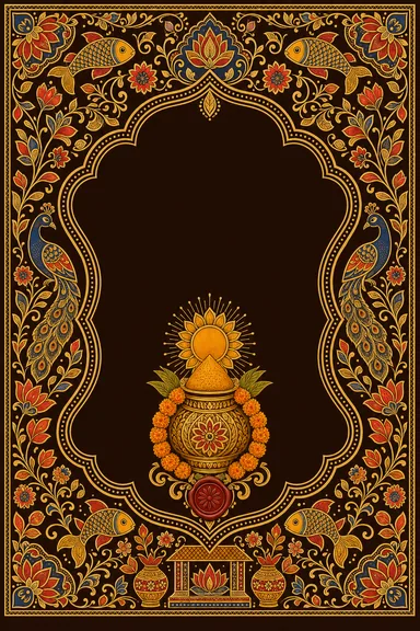 Haldi (Ubtan) — Bihar Madhubani Wedding Suite — Haldi card design