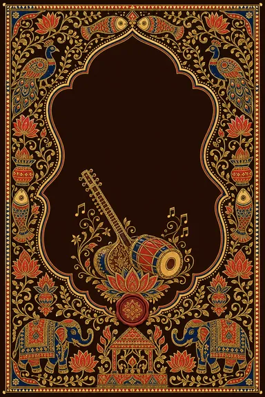 Sangeet — Bihar Madhubani Wedding Suite — Sangeet card design